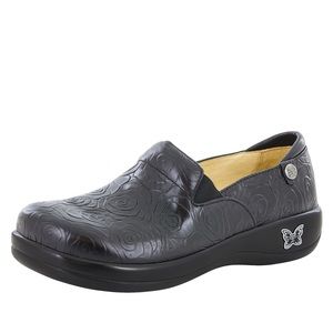 ALEGRIA black embossed KELI shoe 36 6 6.5 M